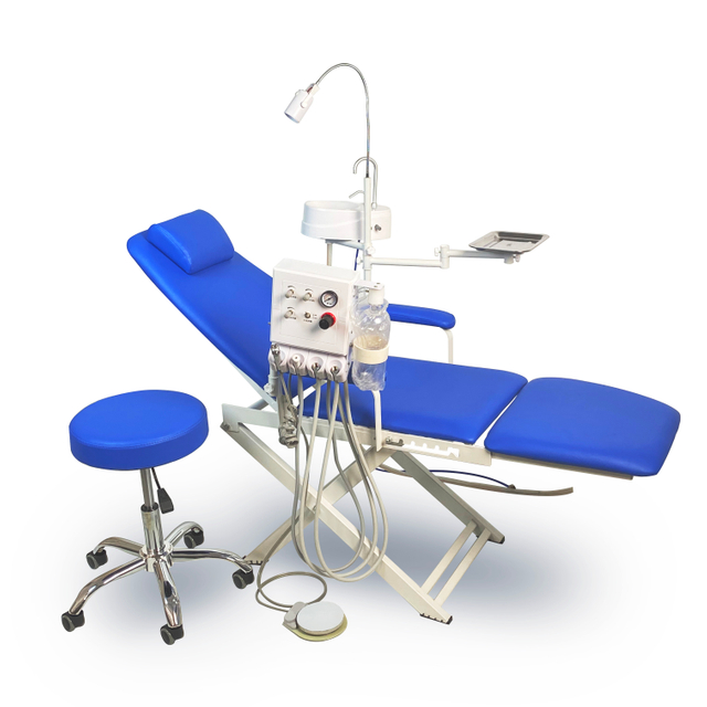 Wholesale Price Luxury Portable ChuangQi Dental Folding Chair with Built-in Dental Turbine Unit And Sipttoon