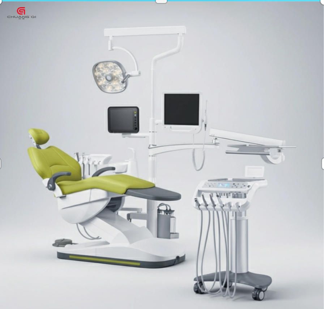 CQ-219(2025)Heavy-Duty Steel Frame Implant Chair | Touch-Less Light, Swivel Armrests